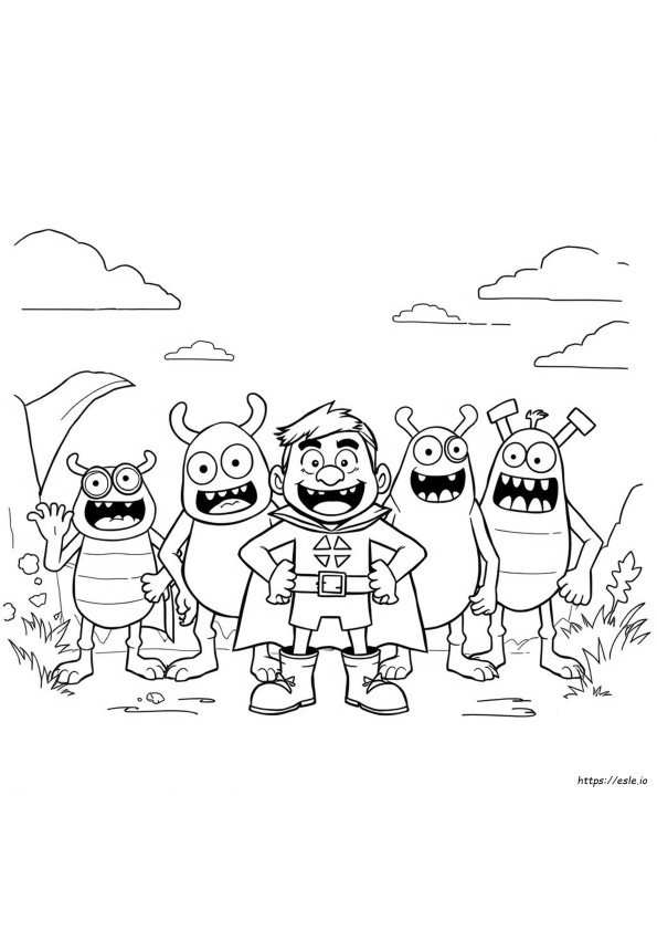 Frankie Super Monsters Coloring Pages