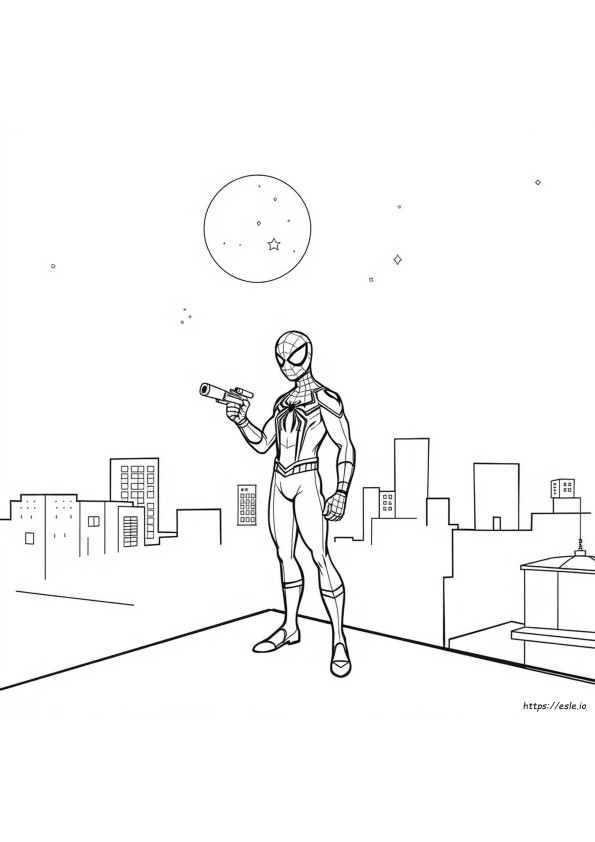 Czarny Spiderman Kolorowanka