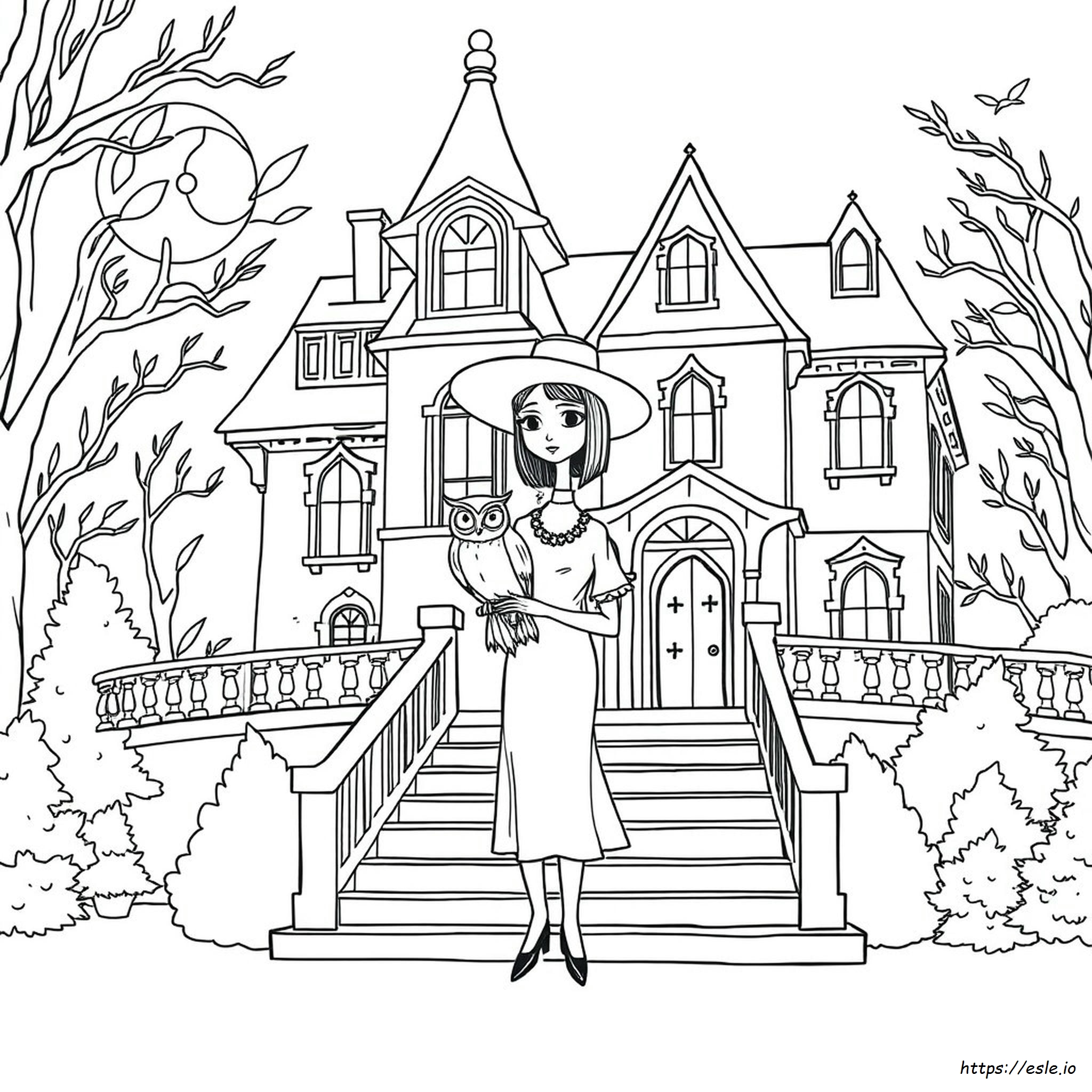 Miércoles Addams Para Colorear