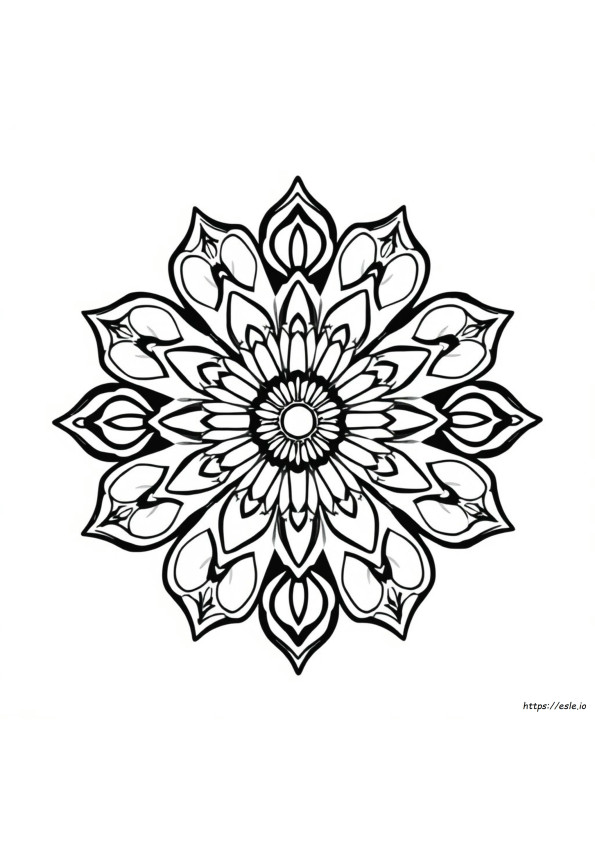 Pola Mandala Bunga Gambar Mewarnai Mandala Simpel Mudah