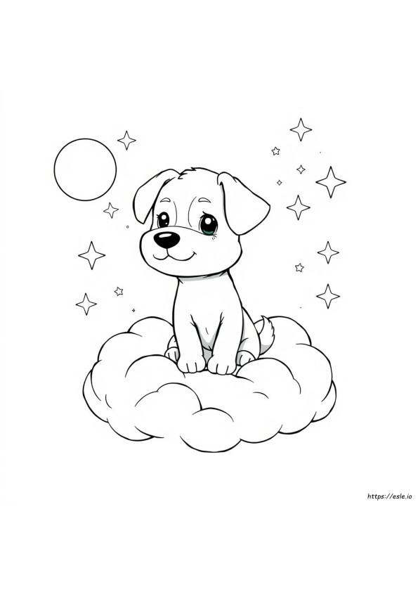 Anjing Anak Anjing Anime Halaman Mewarnai