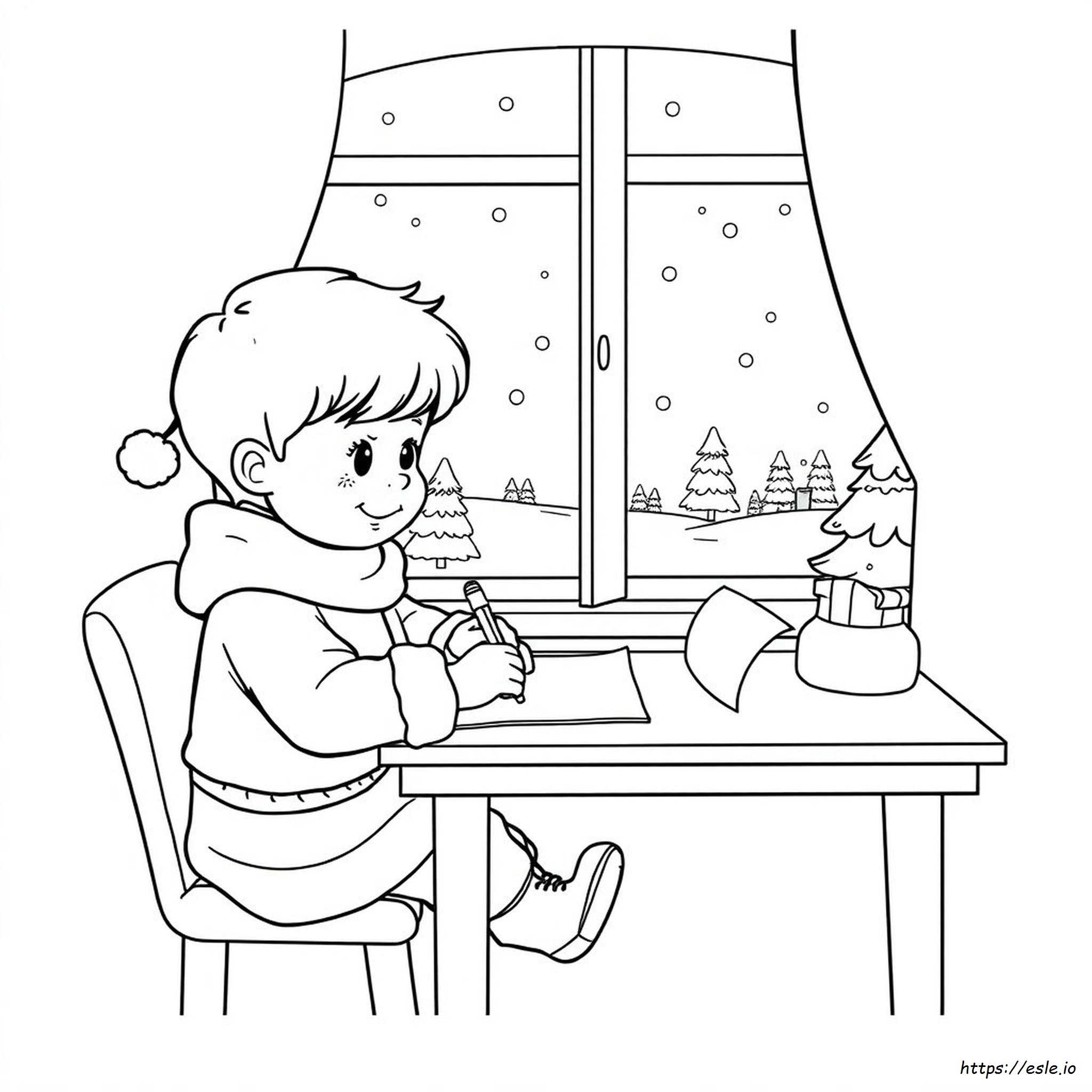 Carta Imprimible A Papá Noel Para Colorear