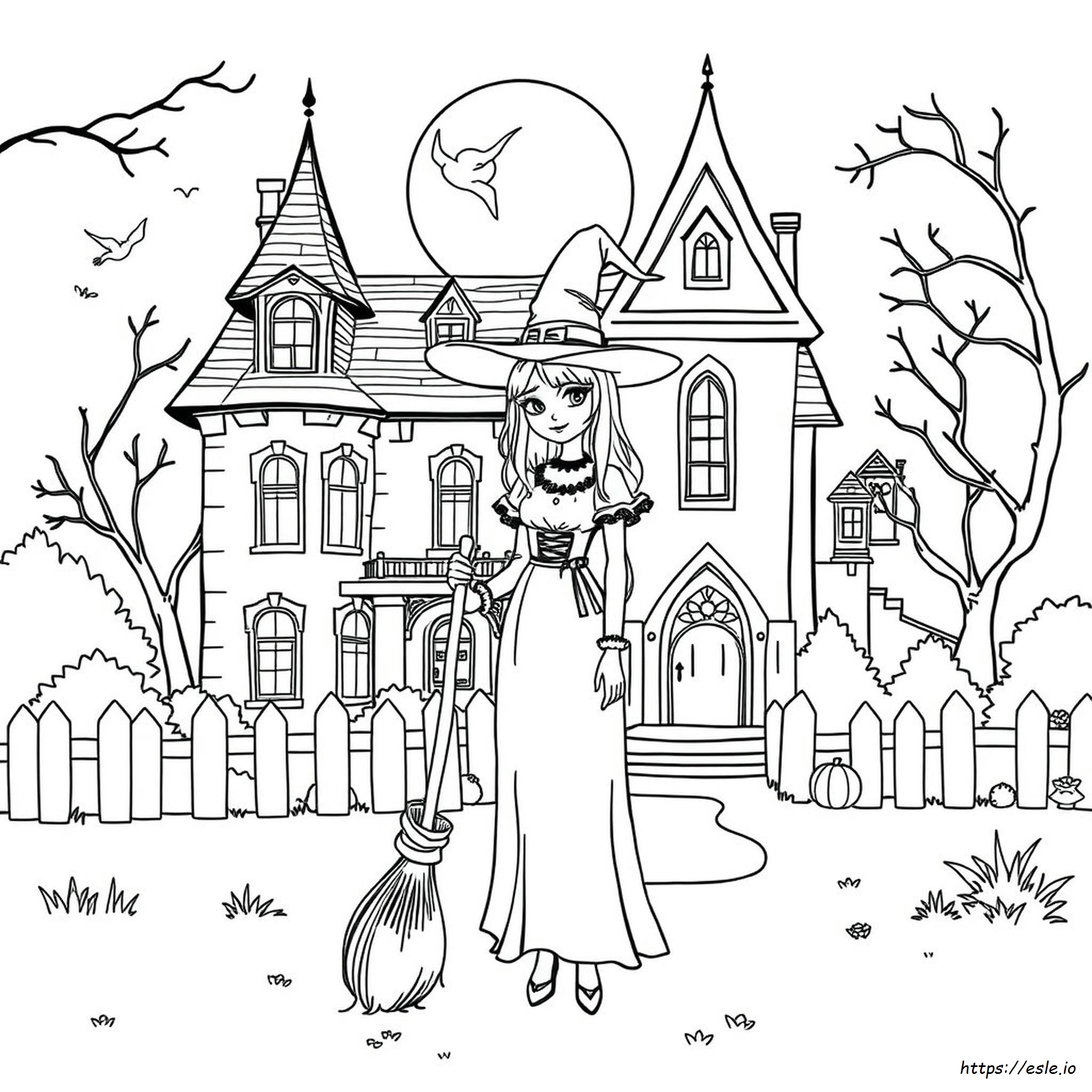 Wednesday Adams Colouring Page