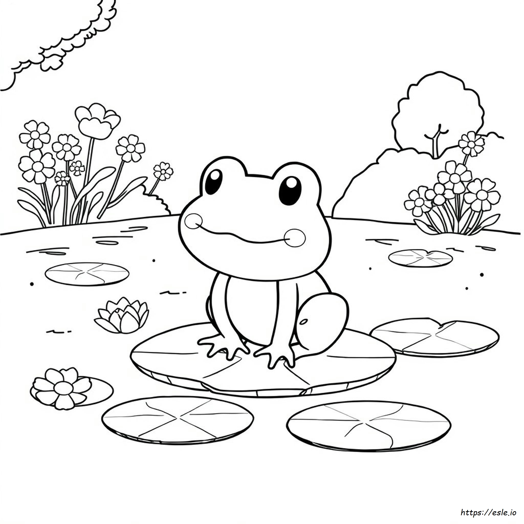 Rana De Sanrio Para Colorear