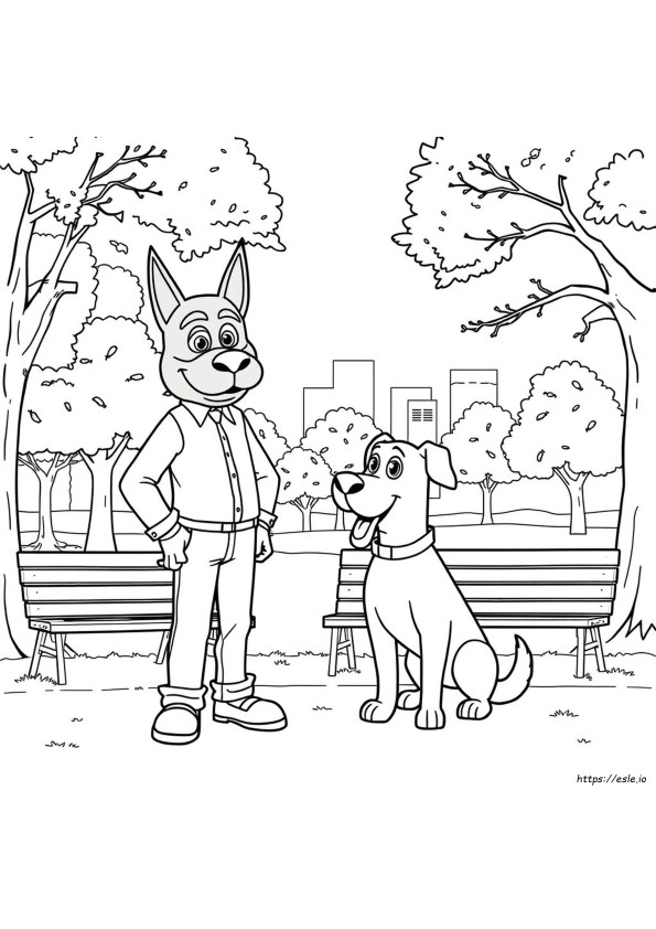 Gambar Mewarnai Film Dog Man