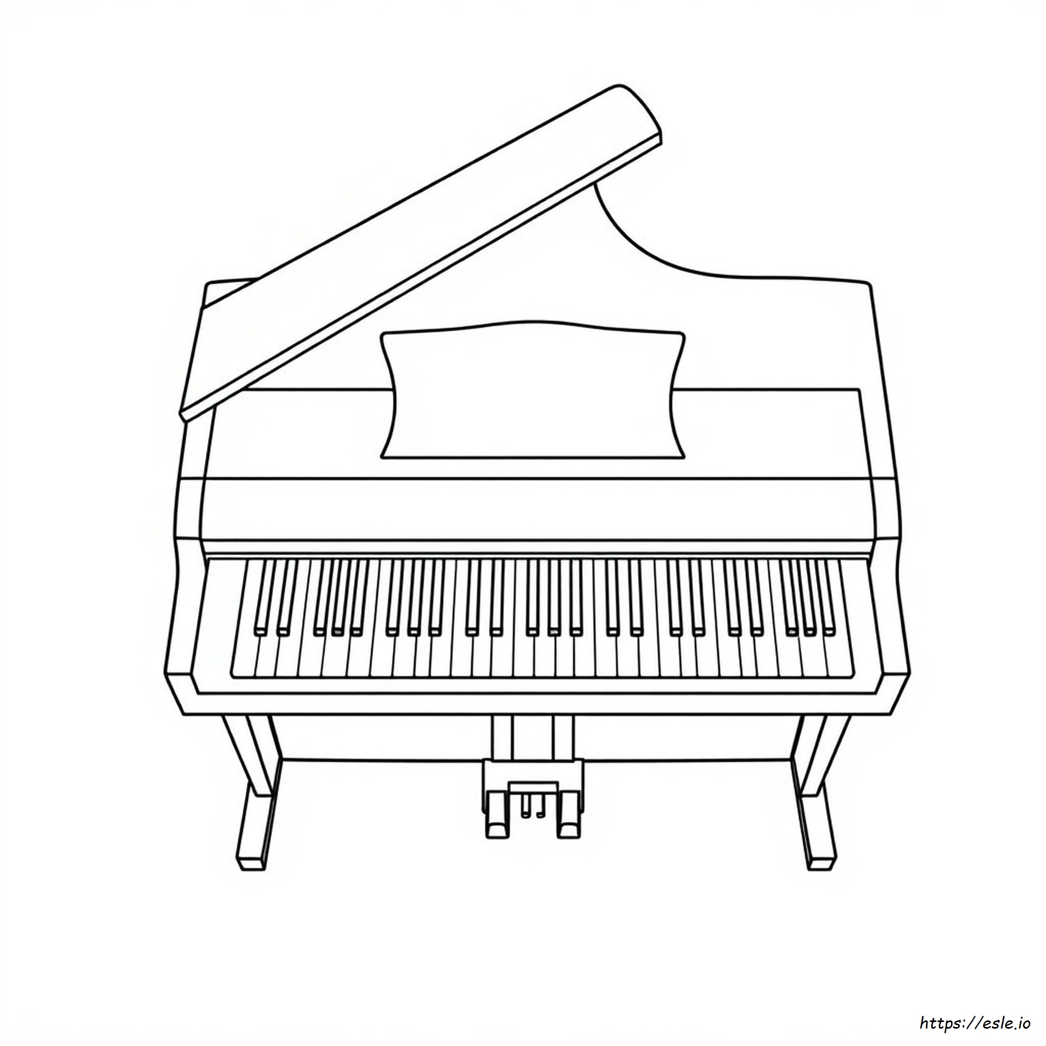Piano Keyboard Coloring Page