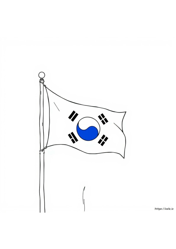South Korea Flag Coloring