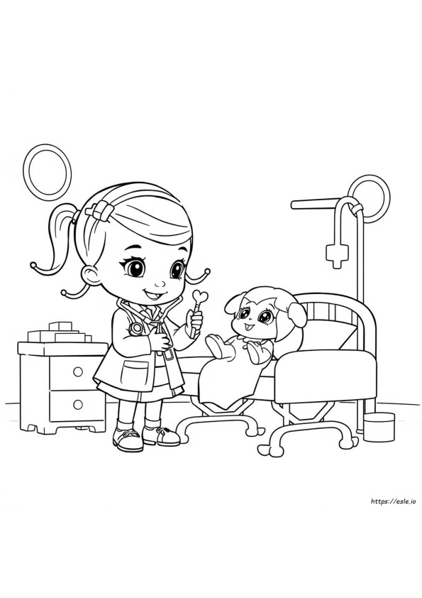 Kolorowanka Doktor Dosia