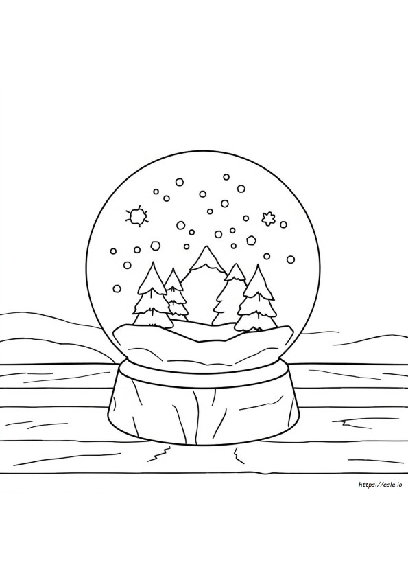 Immagini Globo Di Neve Da Colorare