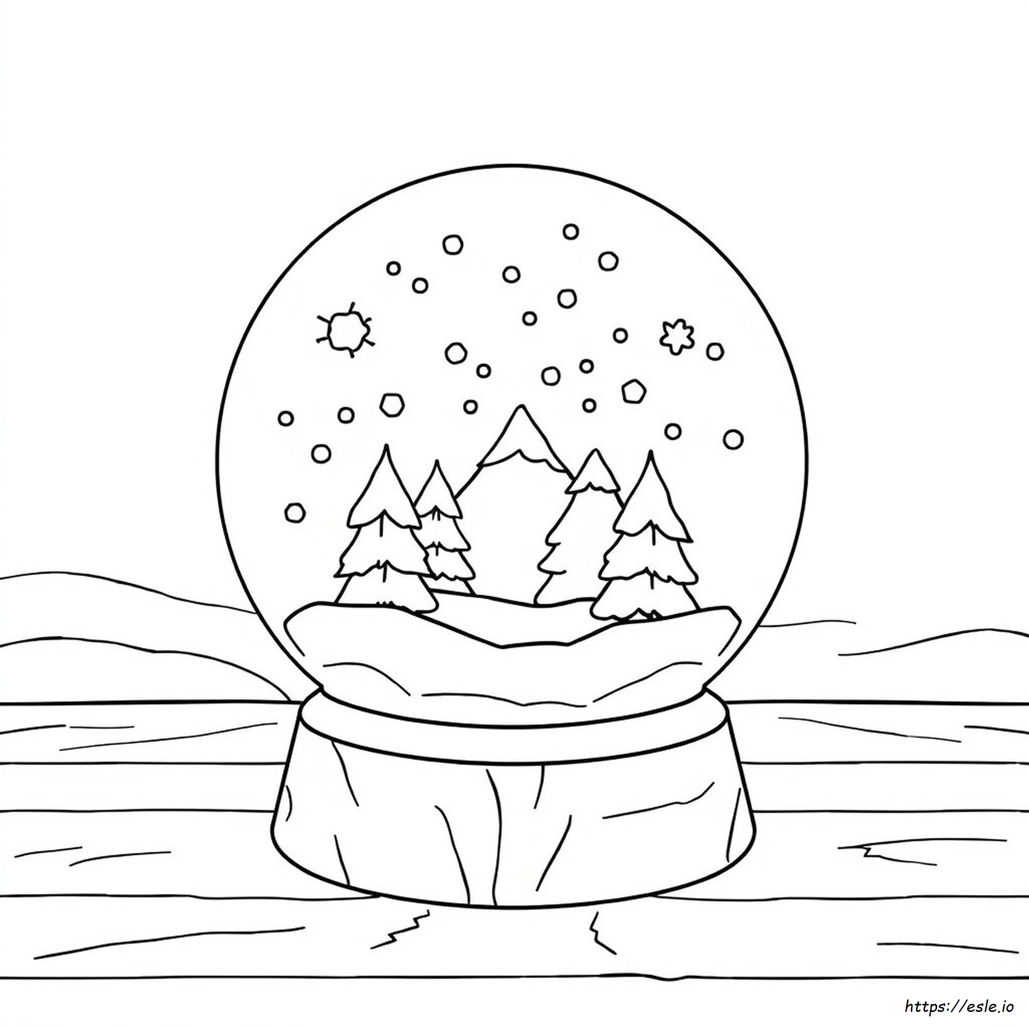 Snow Globe Colouring Pictures