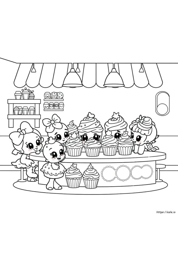Shopkins Cupcake Para Colorir