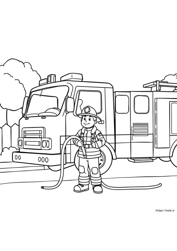 Fireman Colouring
