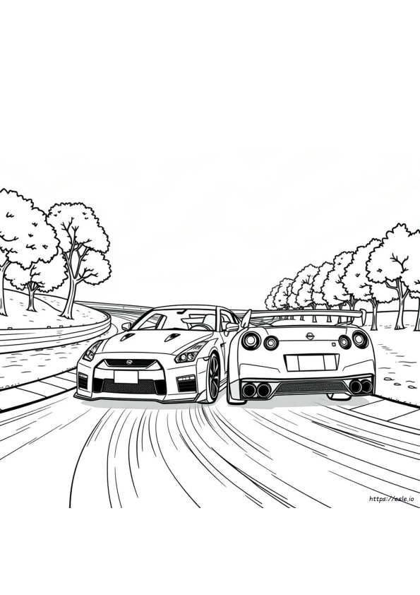 Nissan Gtr Gambar Mewarnai