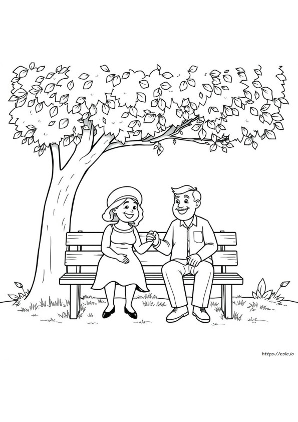 Halaman Mewarnai Paman Dan Bibi
