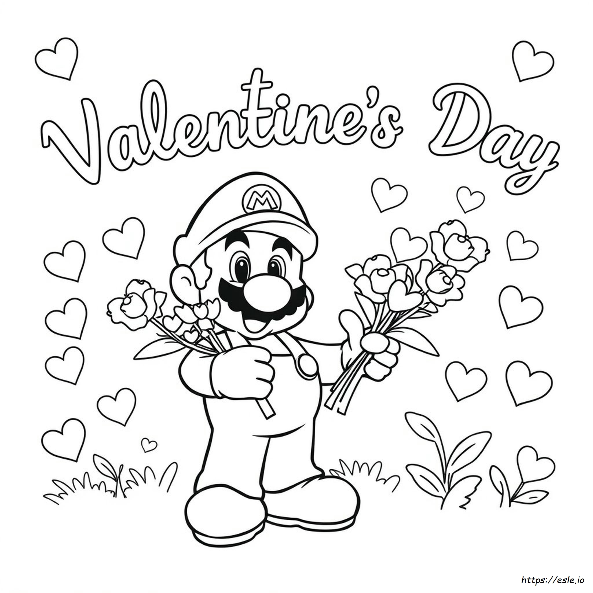 Dibujos De Mario Para Colorear Del Día De San Valentín