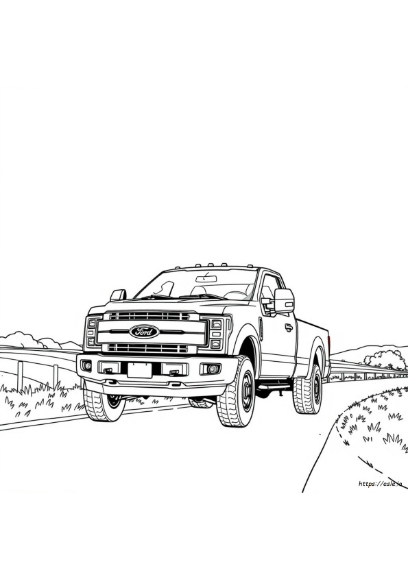 Gambar Mewarnai Truk Ford