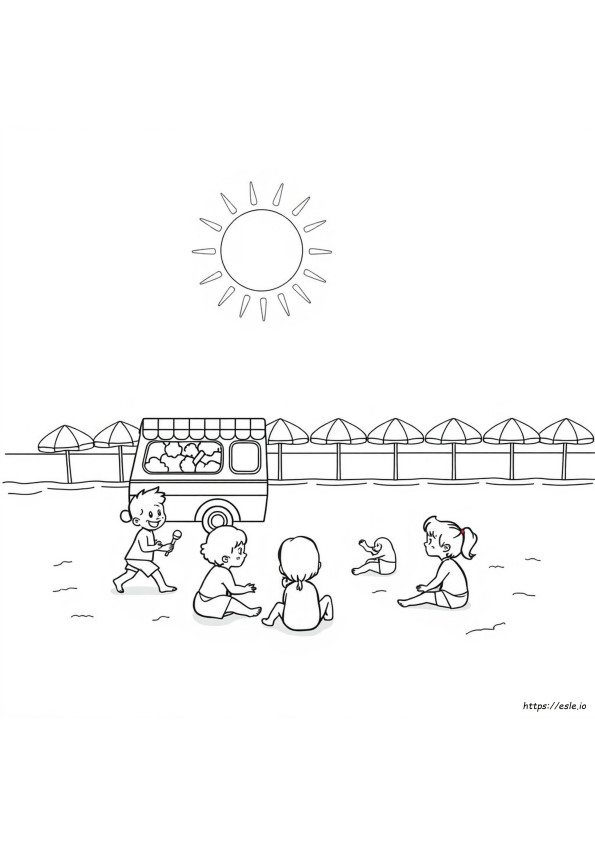 Coloring Pages Of Summer Activities