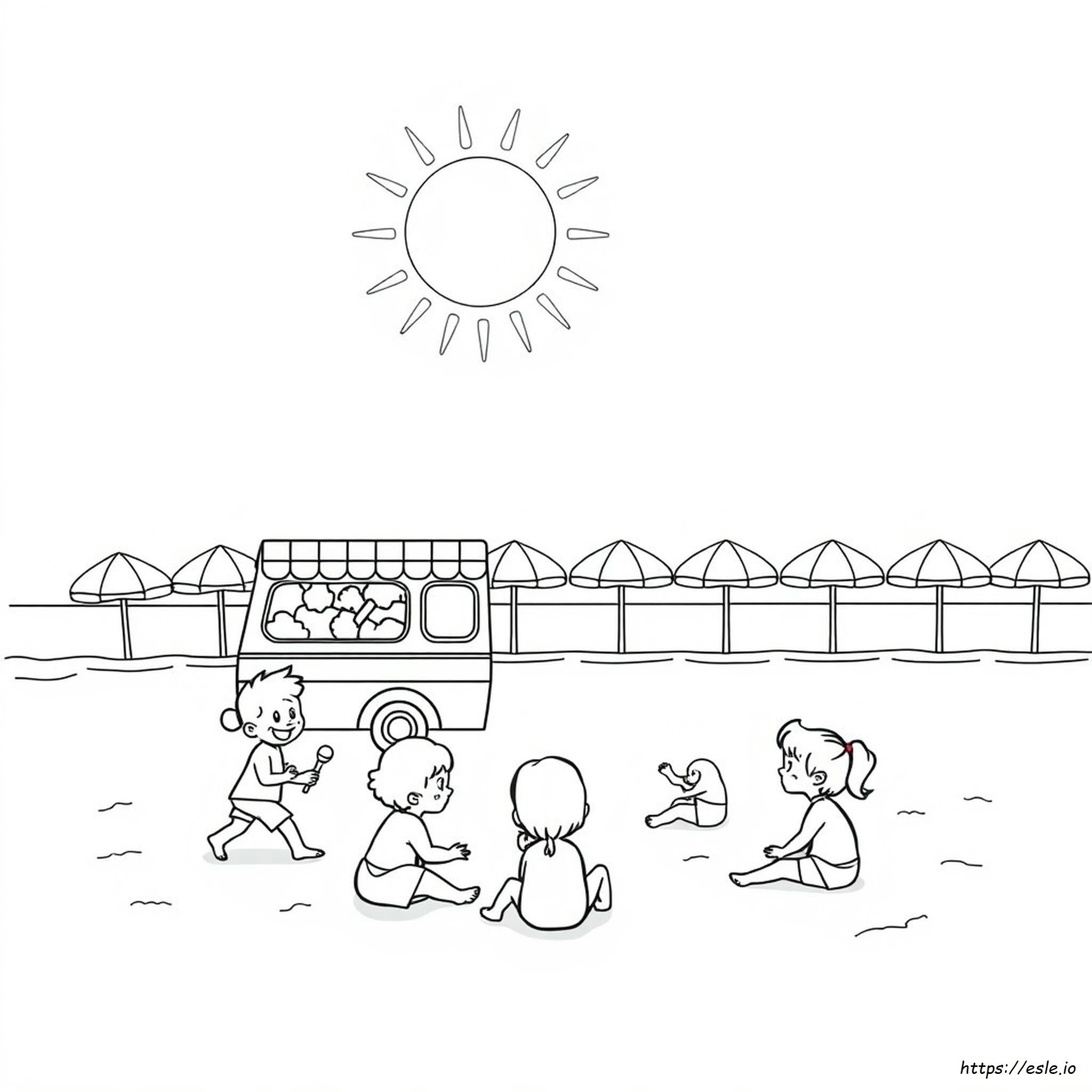 Dibujos Para Colorear De Actividades De Verano
