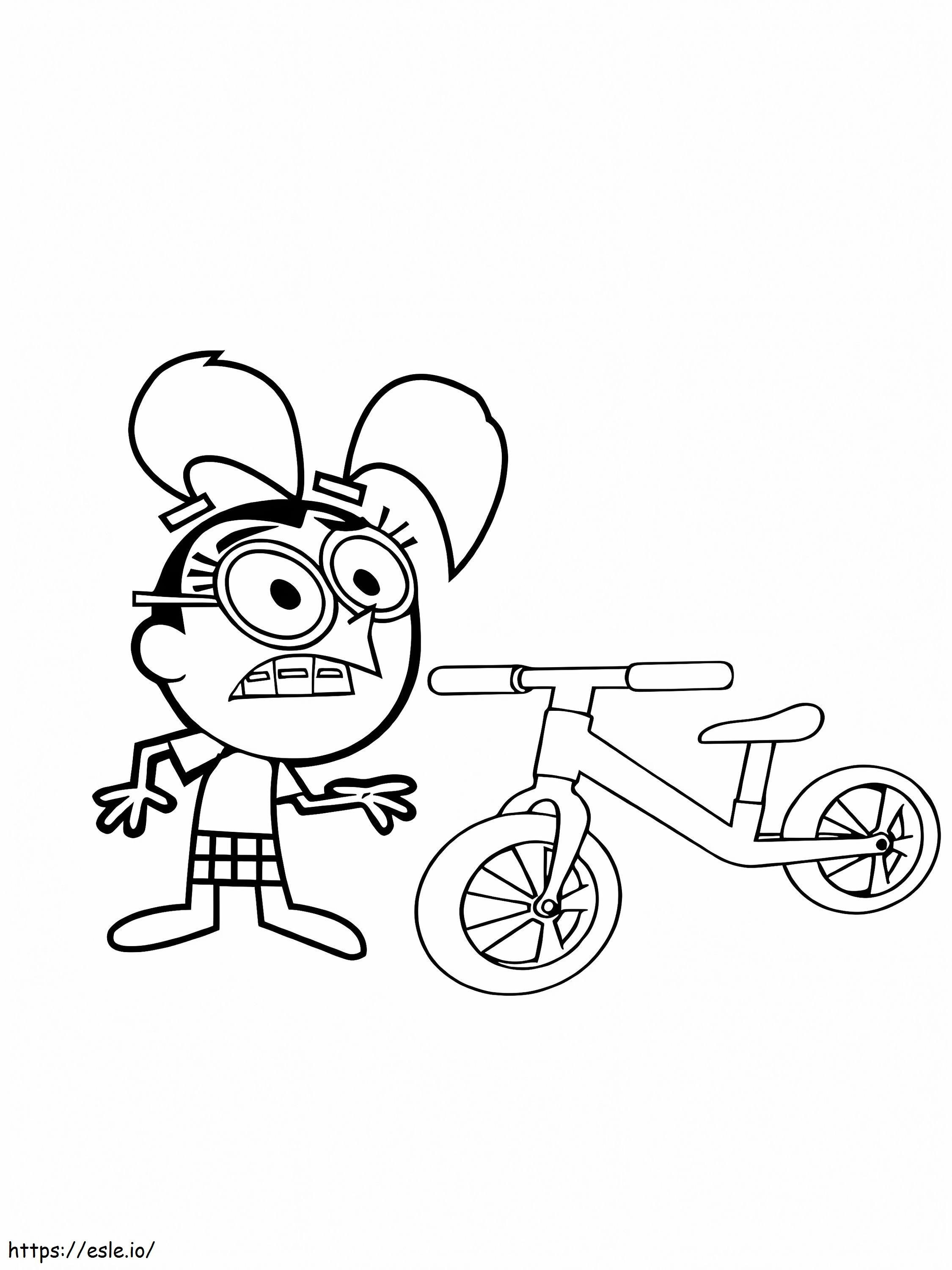 Os Padrinhos Mágicos Tootie e Bicicleta para colorir