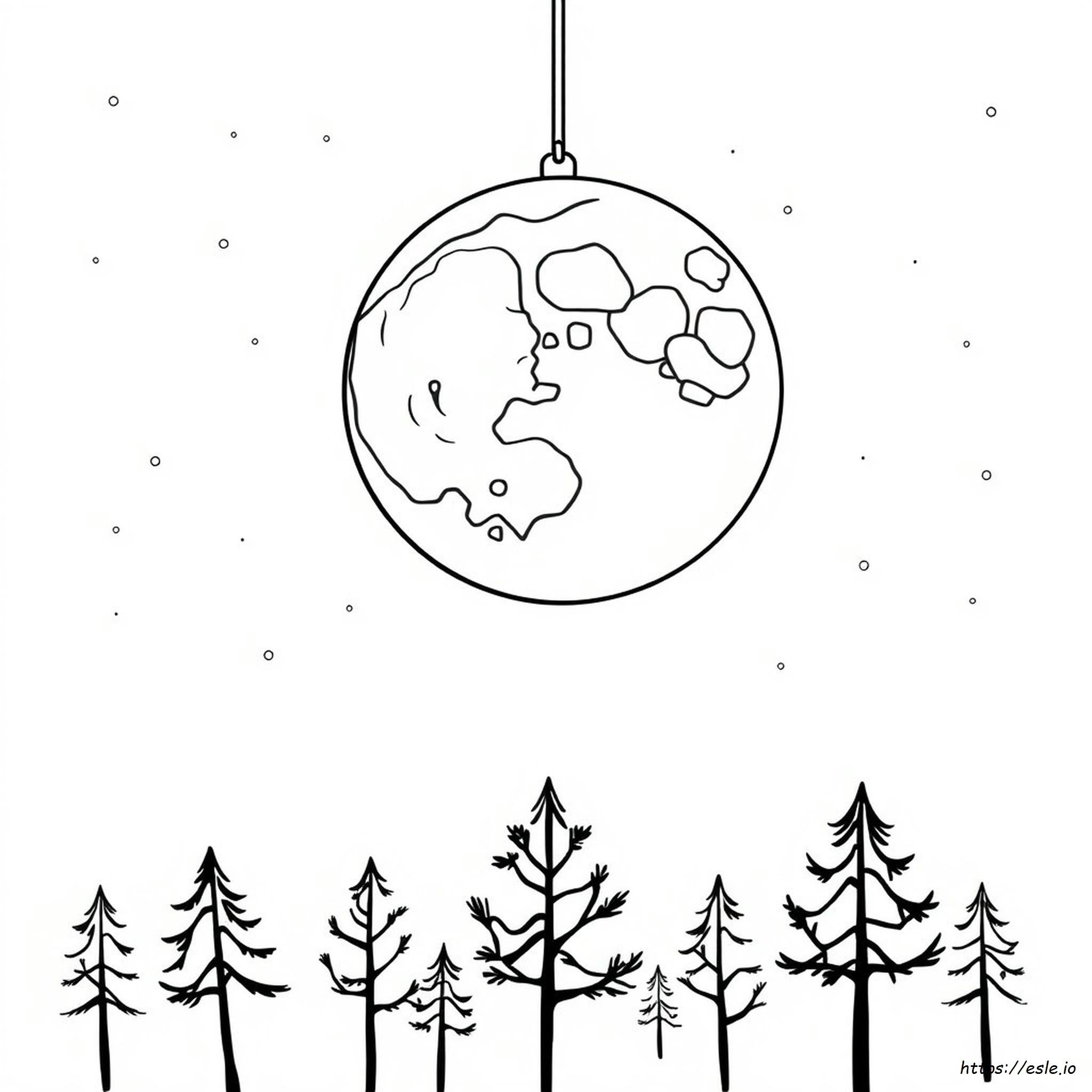 Moon Picture For Colouring