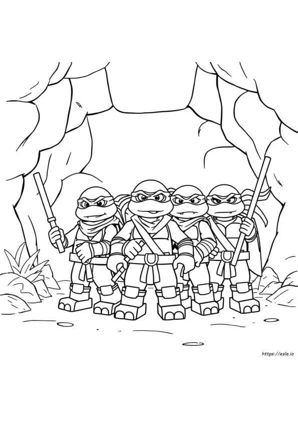 Tortugas Ninja Dibujos Para Colorear