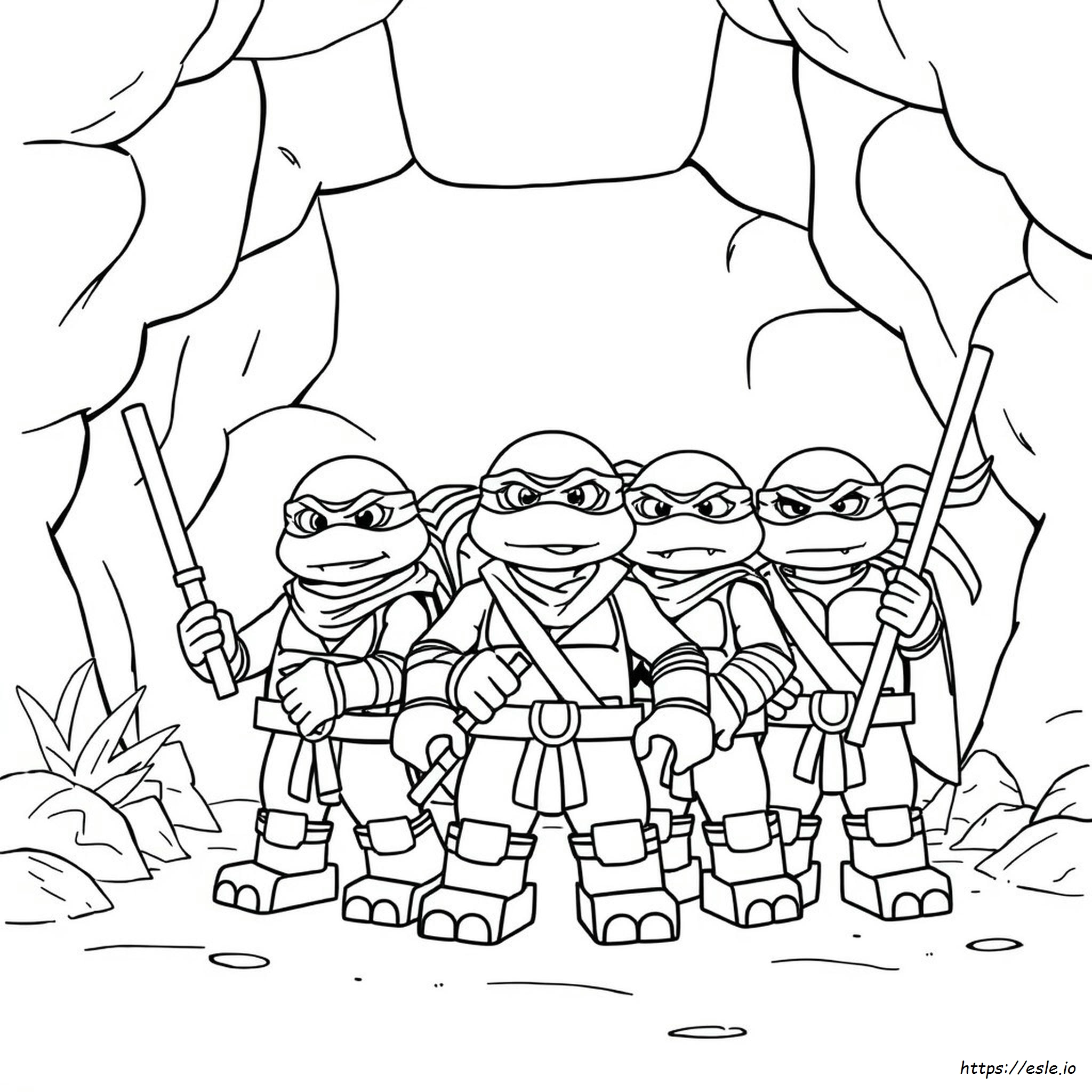 Tortugas Ninja Dibujos Para Colorear