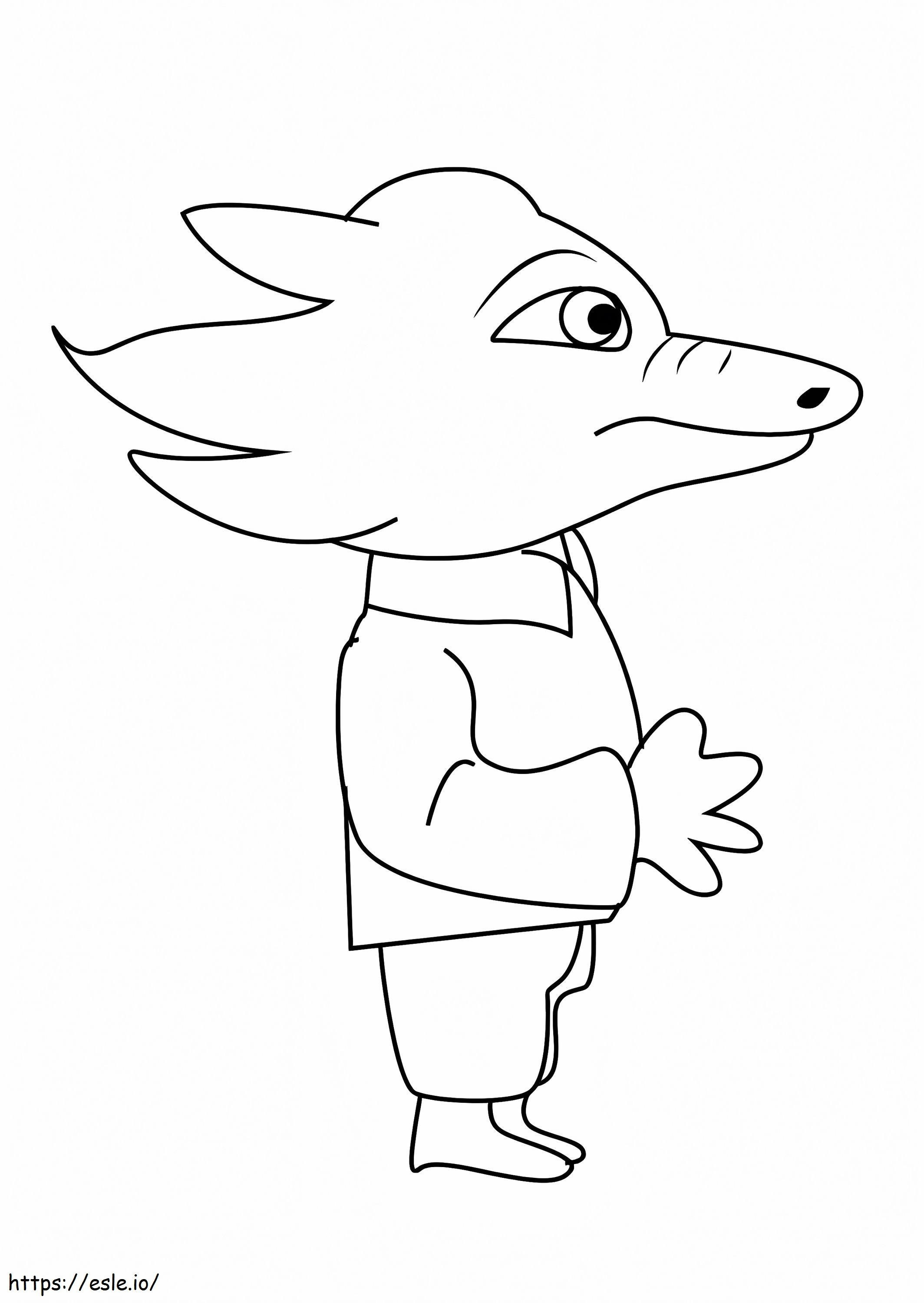 Lizard Librarian Undertale coloring page