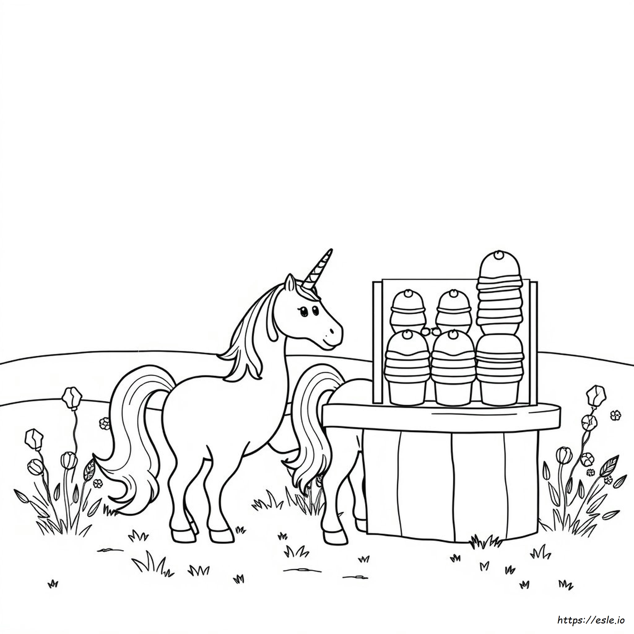 Páginas Para Colorear Gratuitas De Helados De Unicornio Para Imprimir