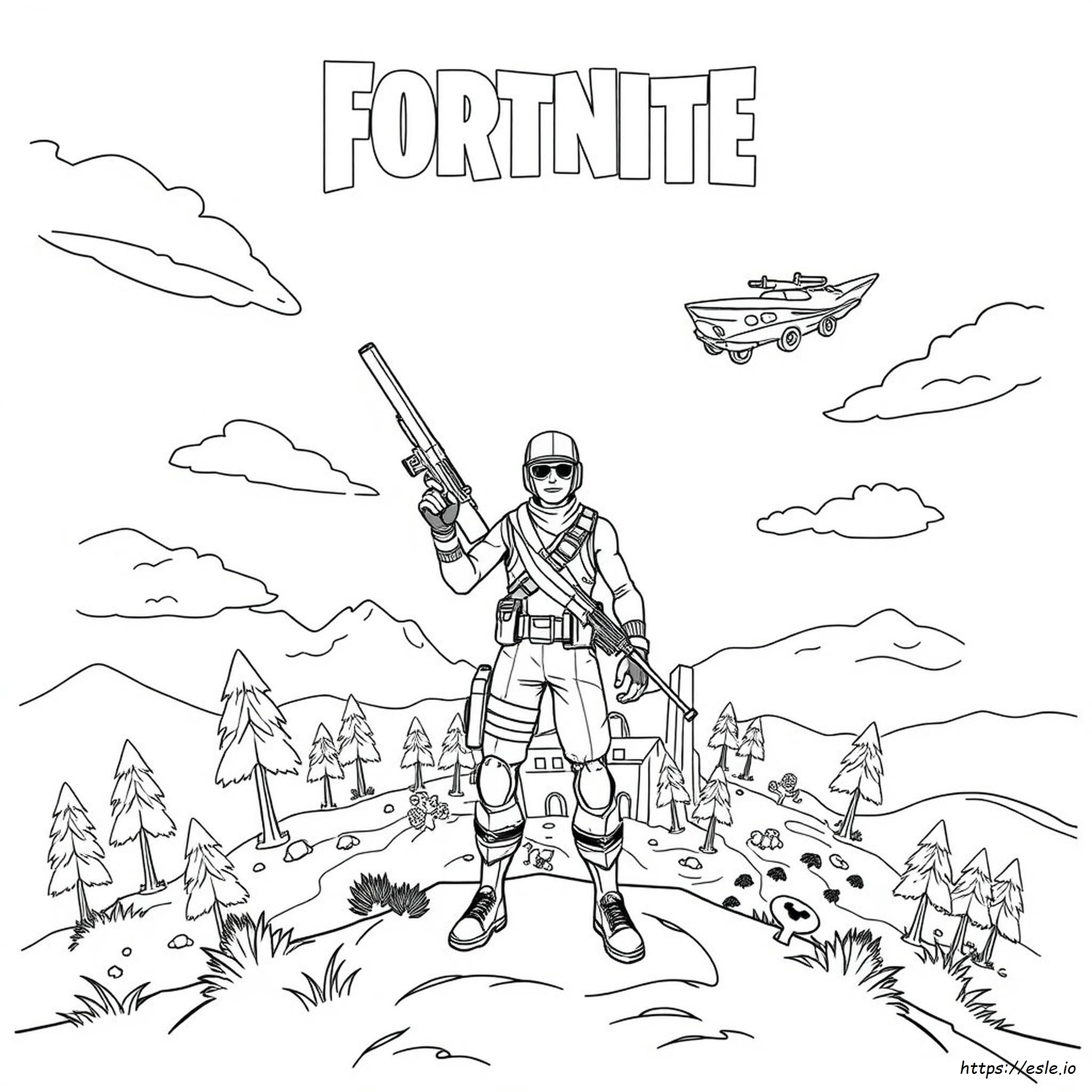 Fortnite Para Colorear Imprimible Gratis