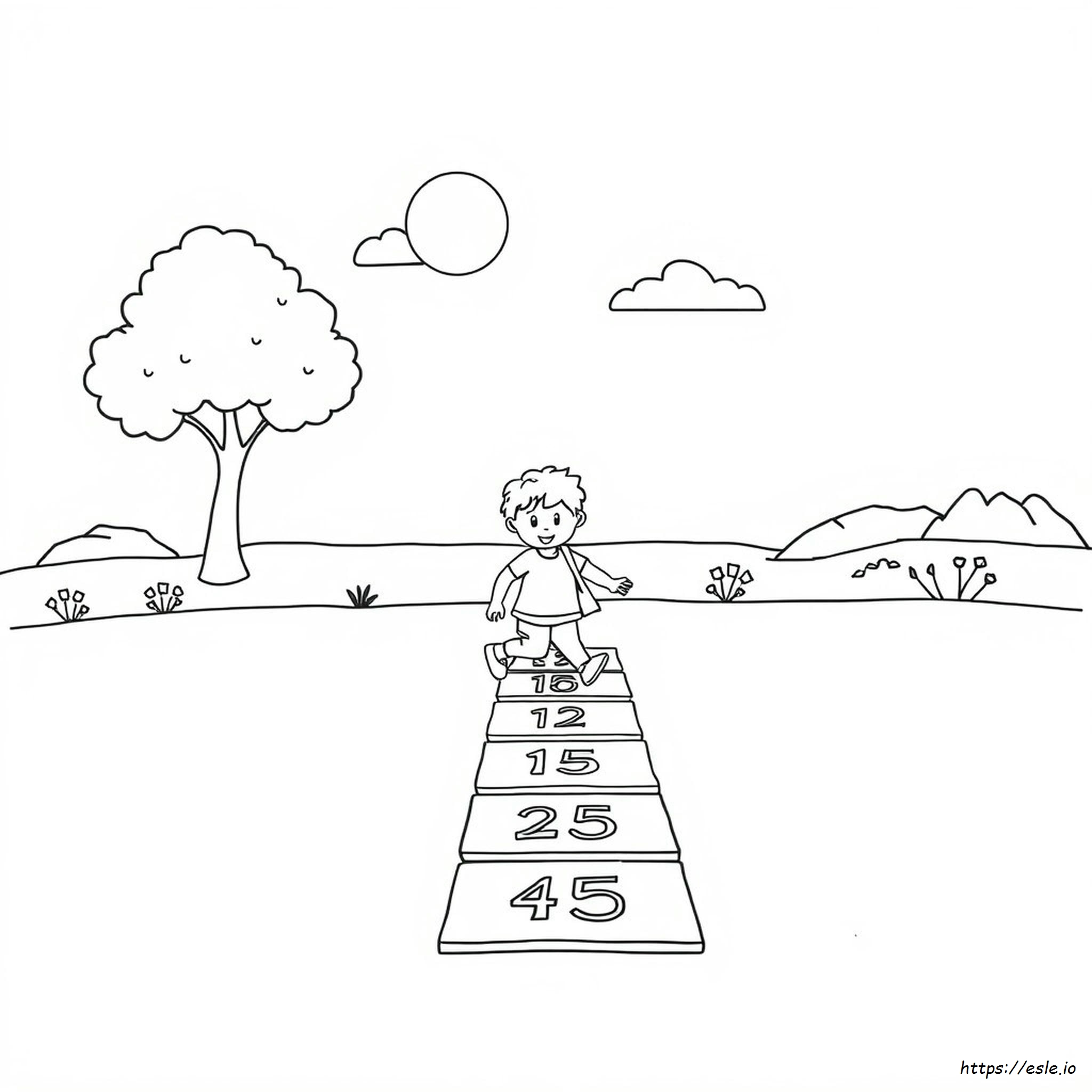 Hopscotch Coloring Page
