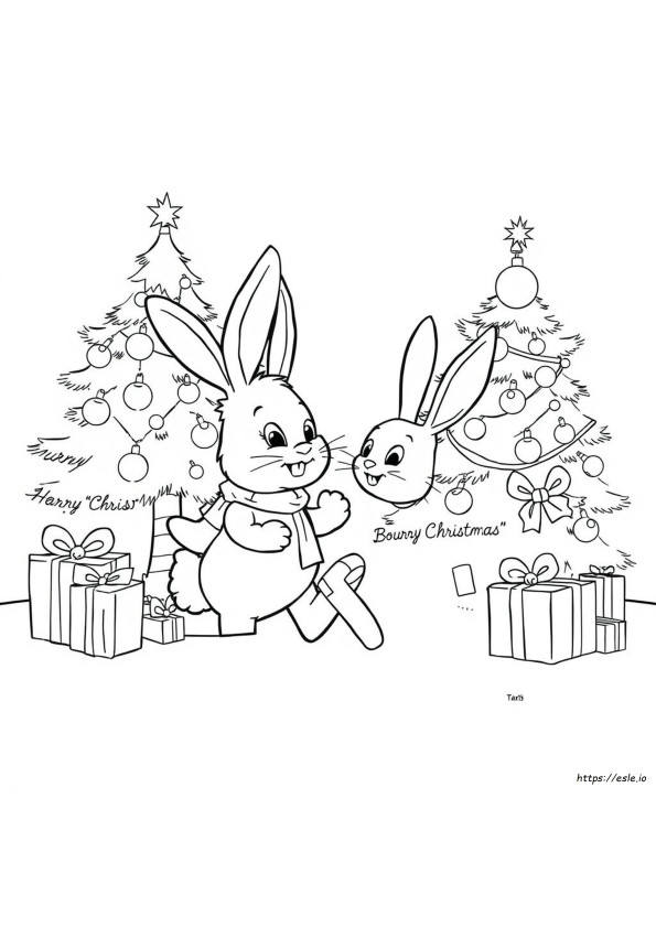 Kelincir Natal Dapat Dicetak Gratis