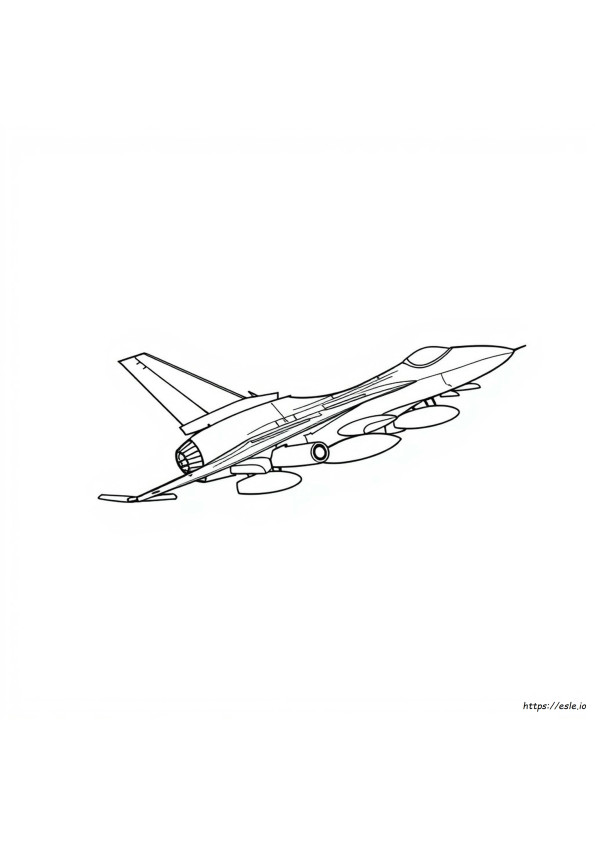 F-16戦闘機 ぬりえ