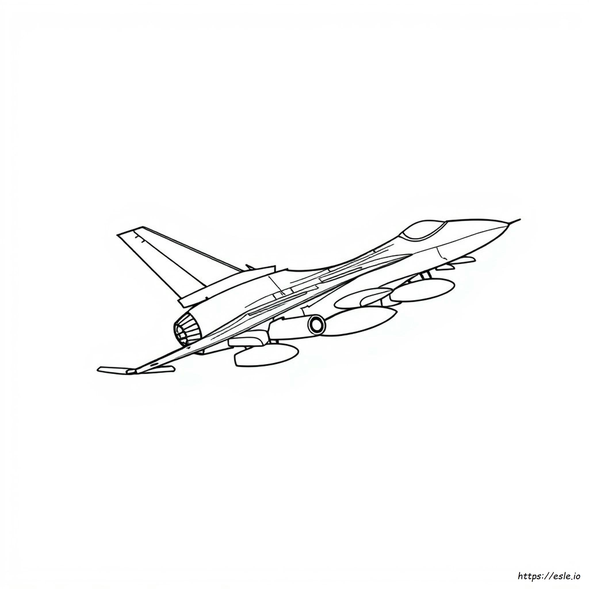 F 16 Fighter Jet Coloring Page