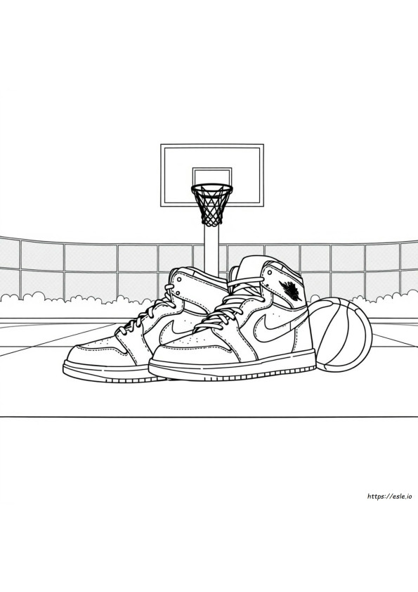 Air Jordan 1 Színező Oldal