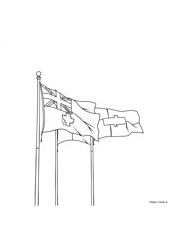 North American Flags Coloring Pages