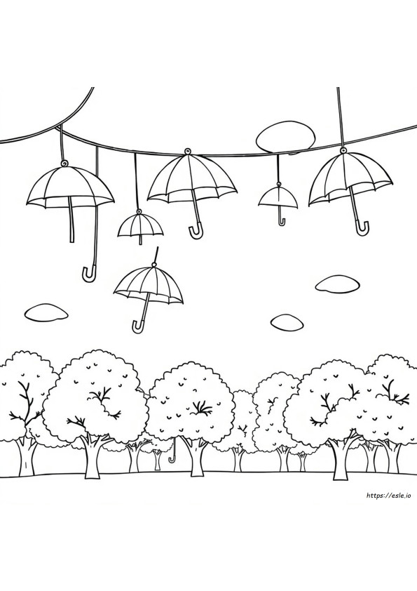 Umbrella Colouring In
