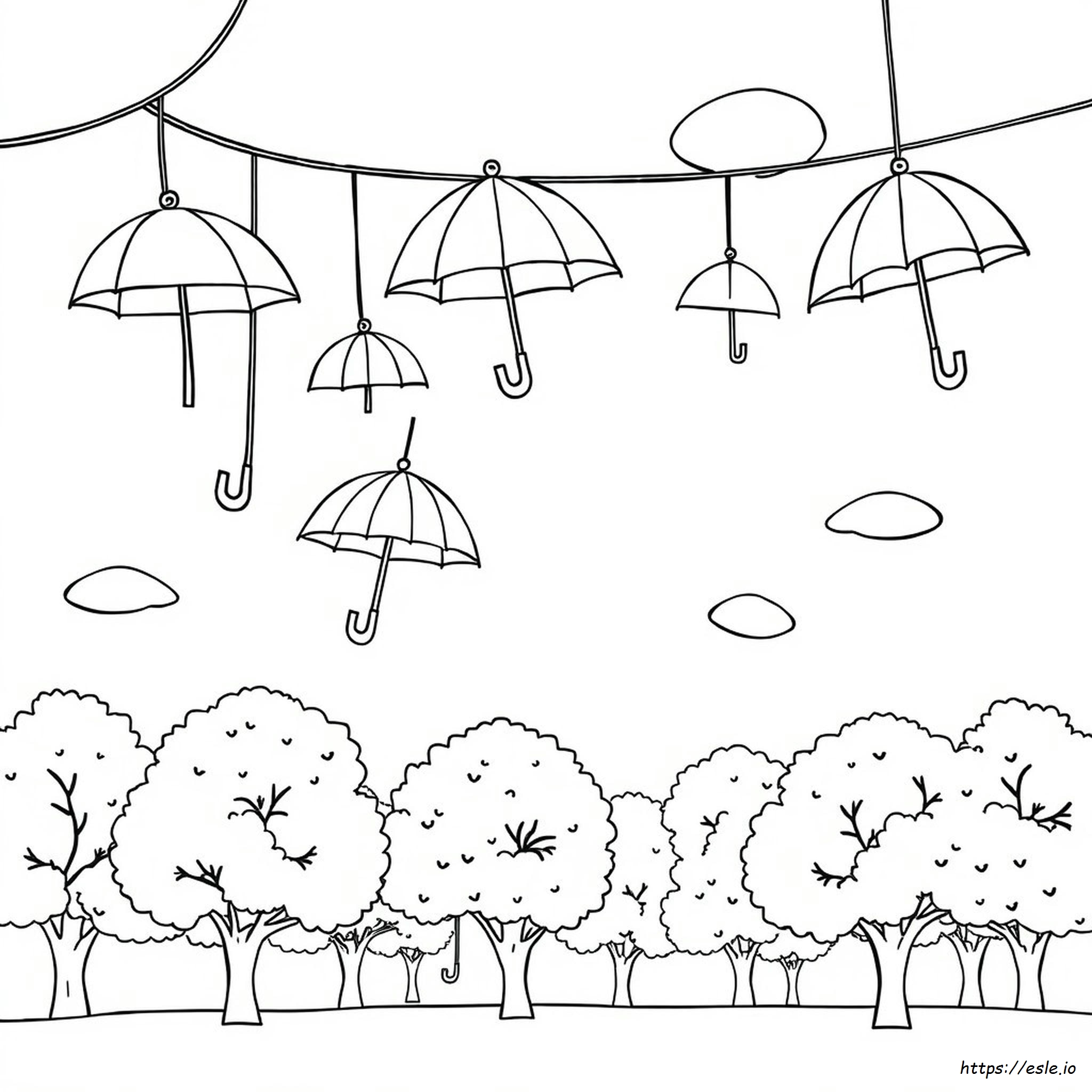 Umbrella Colouring In