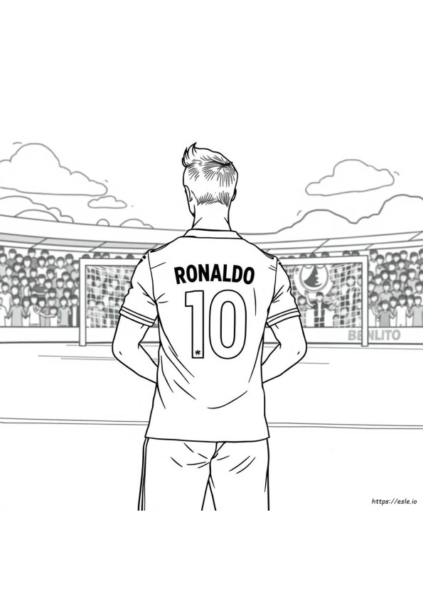 Cristiano Ronaldo Seragam Gambar Mewarnai