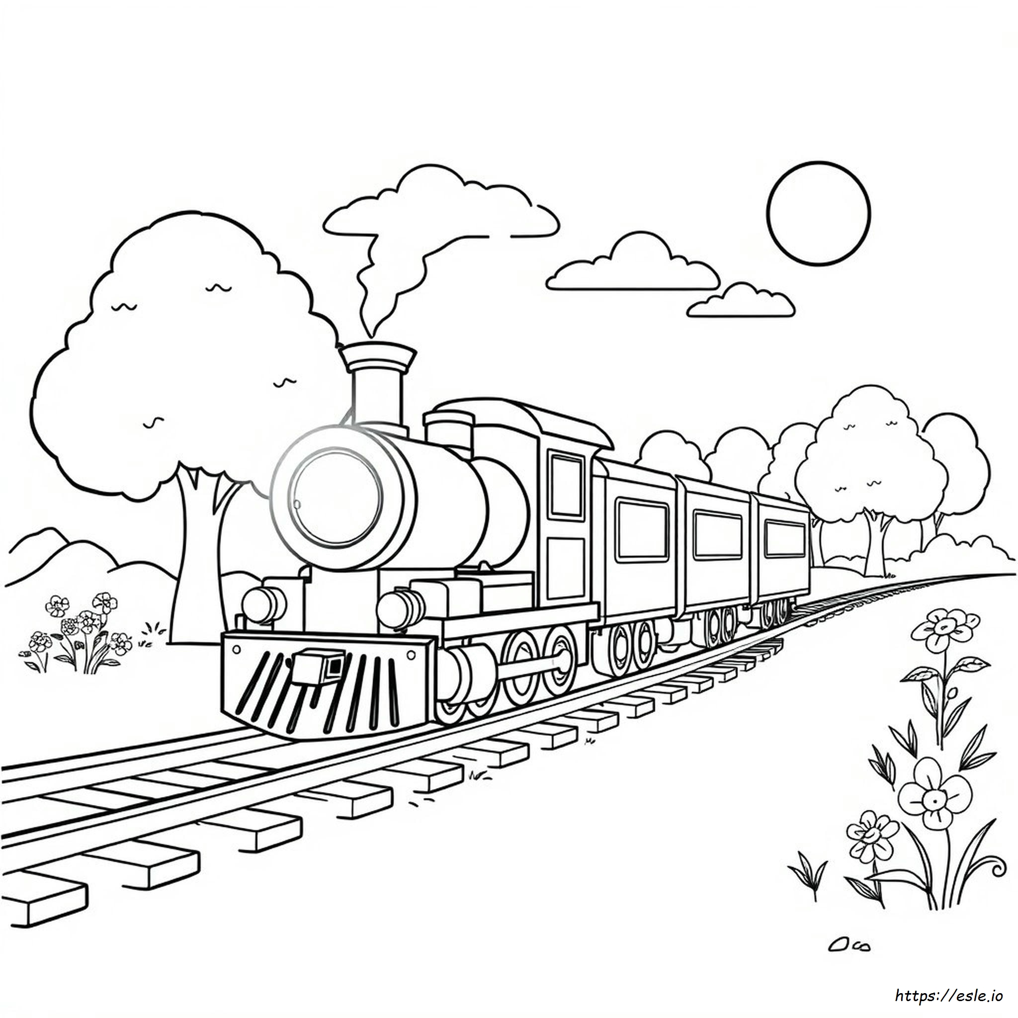Train Coloring Page For Toddlers