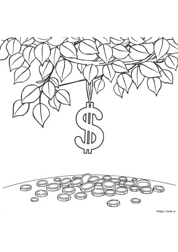 Dollar Sign Coloring Page
