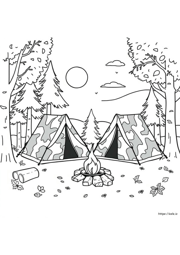 Fröhlicher Camper Malbuch