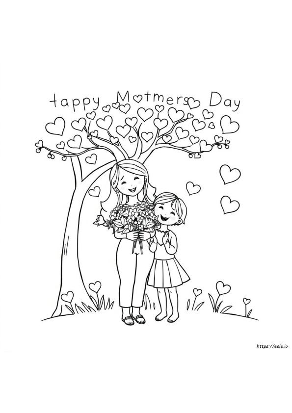 Halaman Mewarnai Selamat Hari Ibu 2021