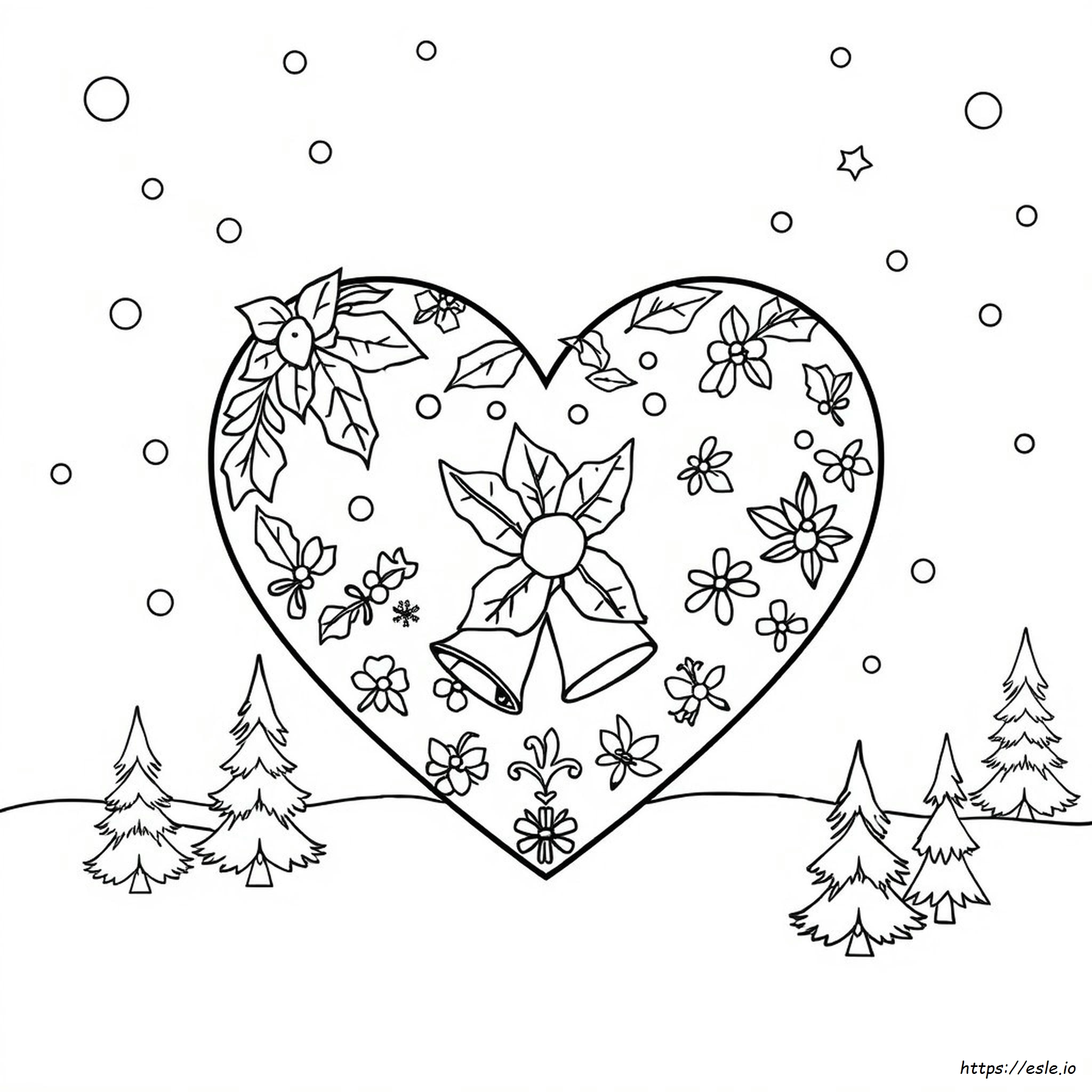 Corazones De Navidad Para Colorear