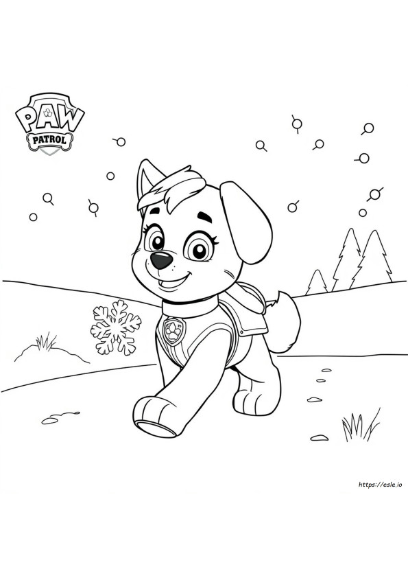 Halaman Mewarnai Roxi Paw Patrol