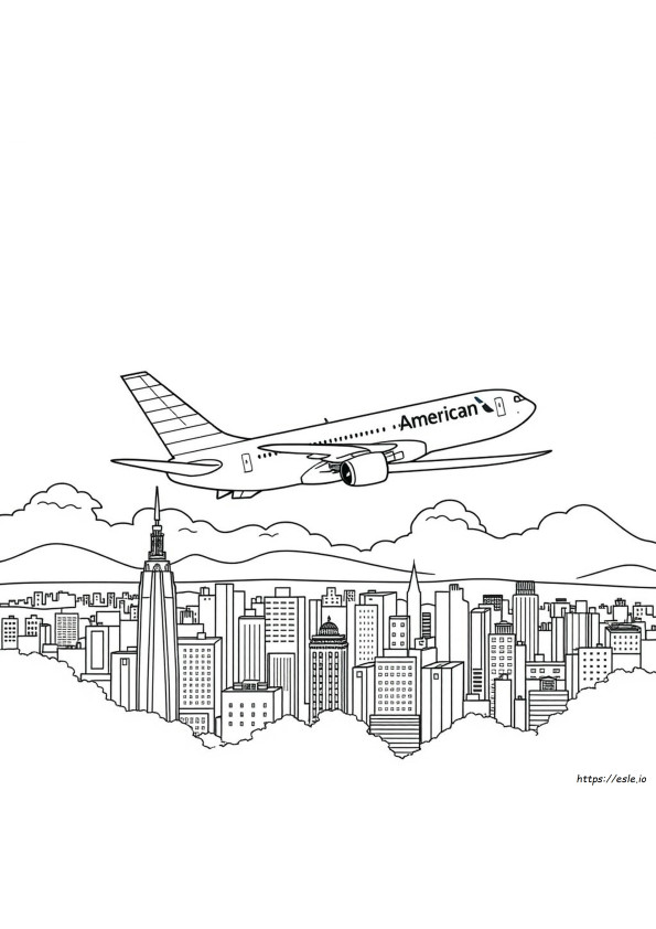 Coloriage American Airlines