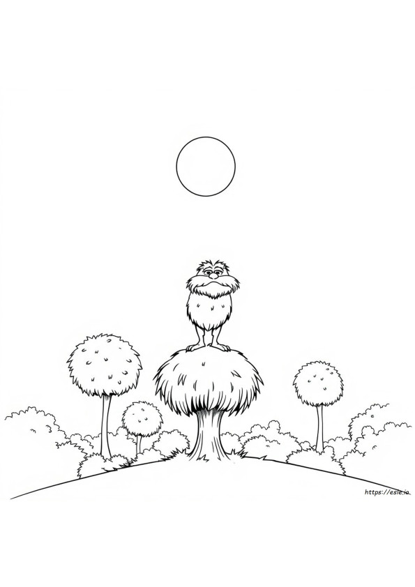 Lorax Tree Coloring Page