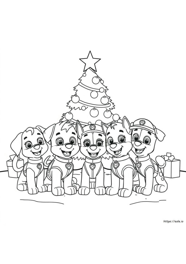 Paw Patrol Natal Mewarnai