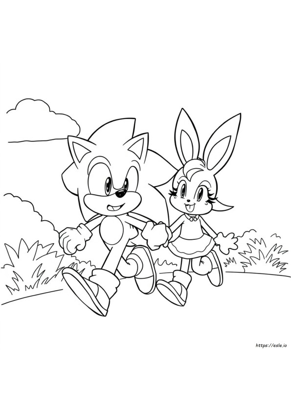 Gambar Mewarnai Sonic The Hedgehog Amy Rose