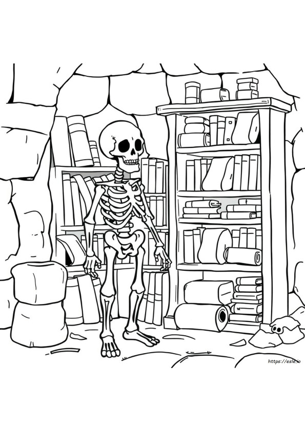 Esqueleto Para Colorir Para Imprimir