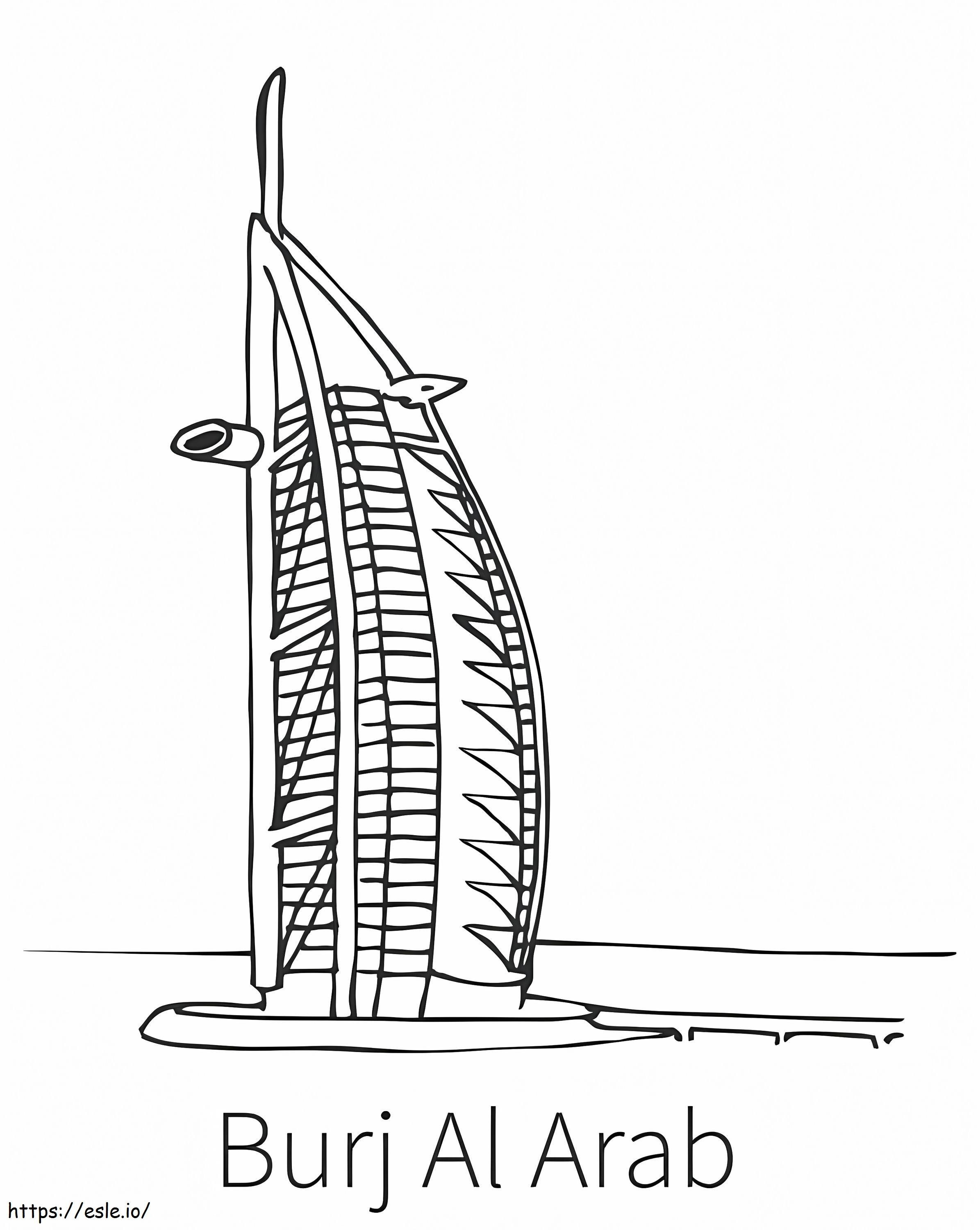 Coloriage Burj Al-Arab 1 à imprimer dessin